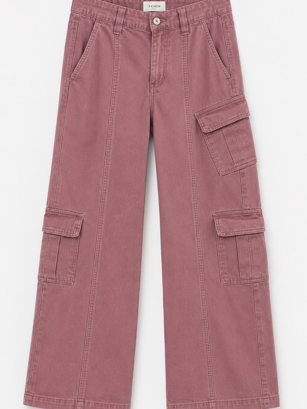 PAIGE Kids Mauve Cargo Wide-Leg Pants